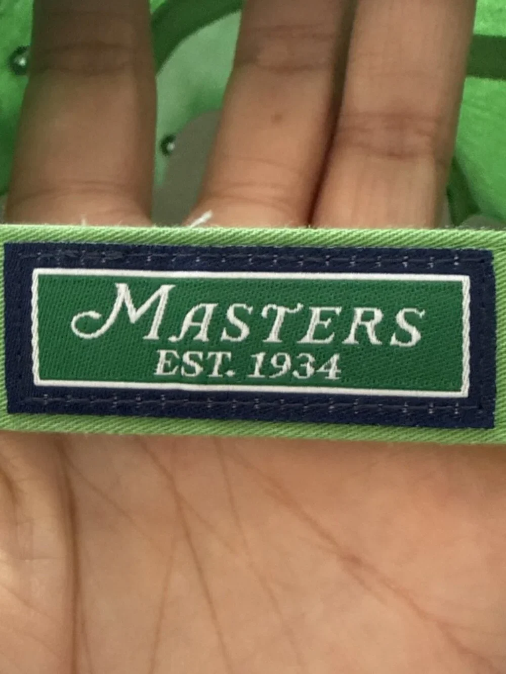 NWT Masters 2026 Ahead Augusta National Golf Green Adjustable Hat Cap One Size